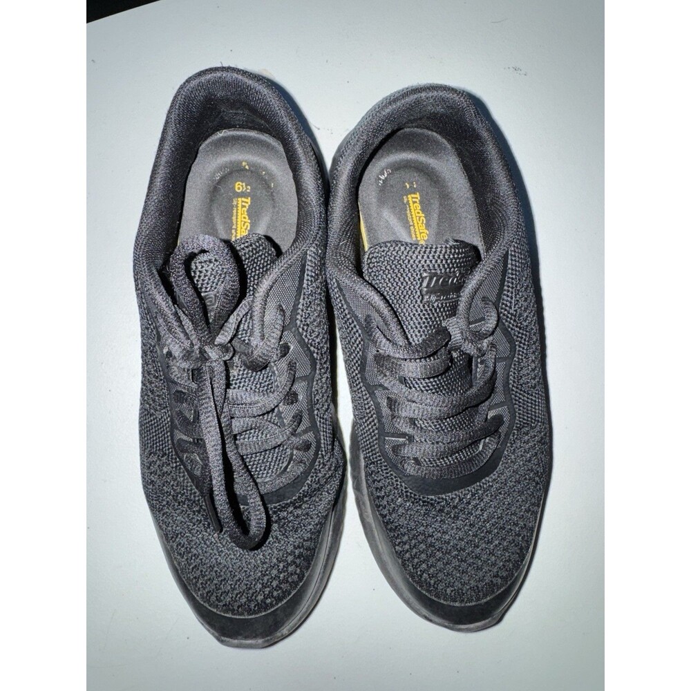 TREDSAFE Womens Size 6.5 Black Work Shoes Slip-On Oil and Slip-Resistant CLEAN